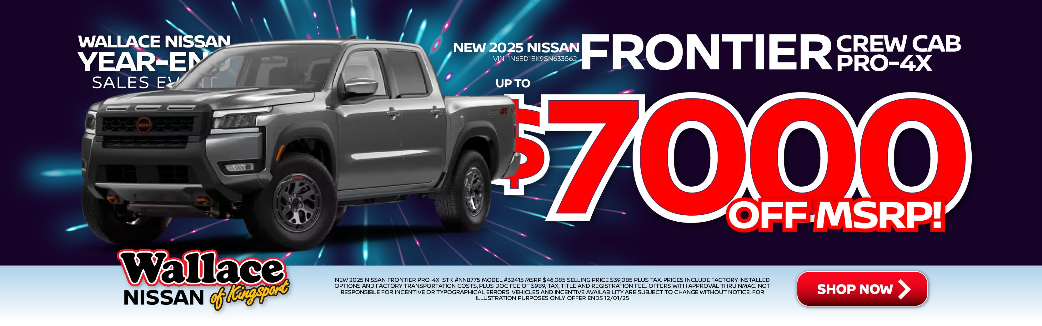 NEW 2025 NISSAN FRONTIER $7000 OFF MSRP