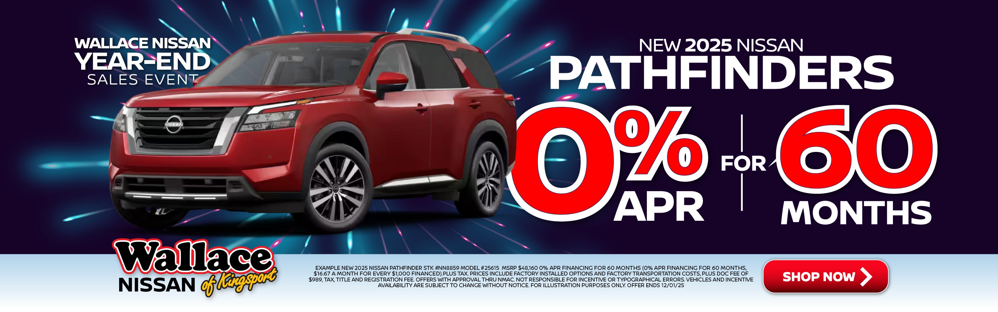 NEW 2025 NISSAN PATHFINDERS 0% APR FOR 60 MONTHS