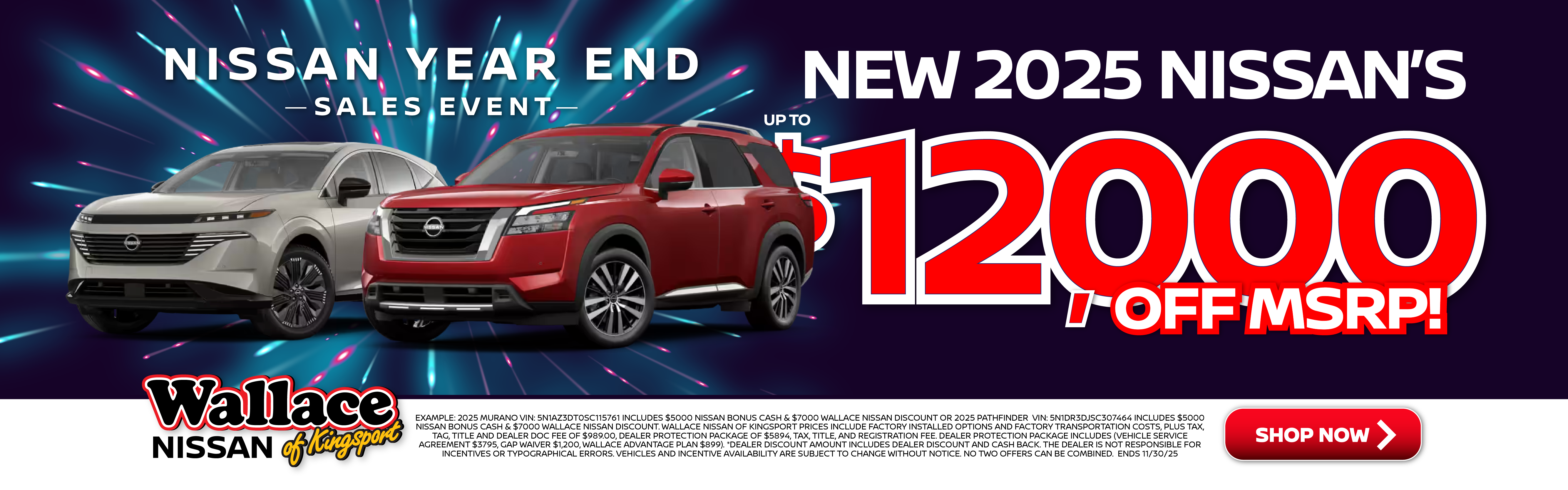NEW 2025 NISSAN'S $12,000 OFF MSRP
