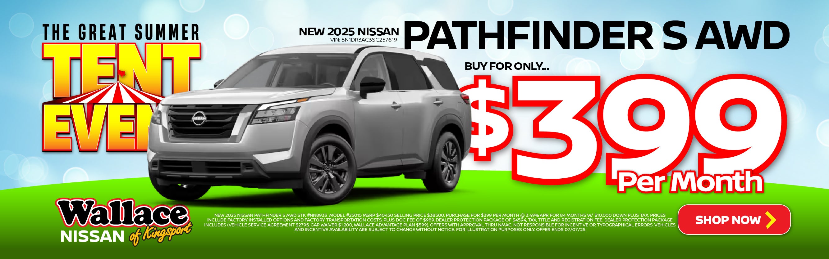 2025 Pathfinder S AWD Buy Offer