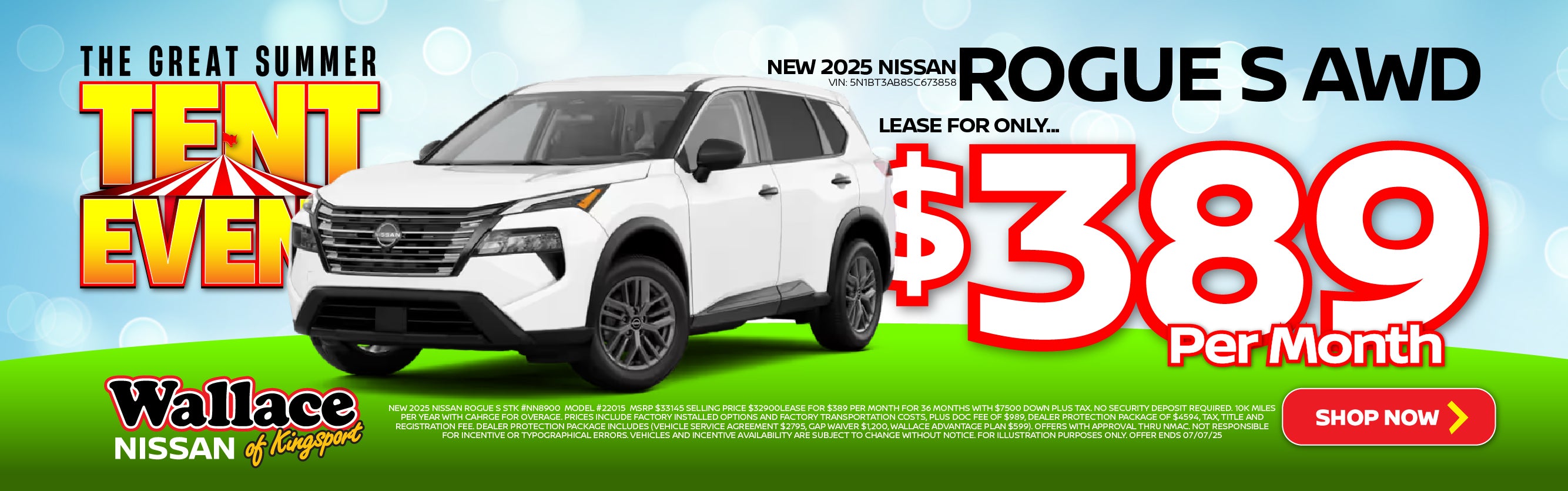 2025 Rogue S AWD Lease Offer